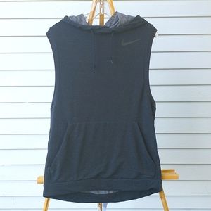Nike Dri-Fit Sleeveless Tank Top Hoodie with Pockets
